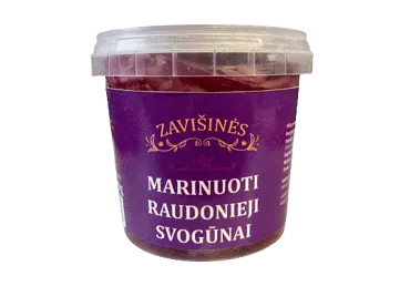Marinuoti raudonieji svogūnai, 340 g