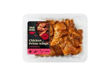 Marinuoti viščiukų peteliai su spanguolėmis WELL DONE, 400 g
