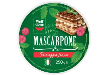 Maskarponės sūris WELL DONE, 80 % rieb. s. m., 250 g