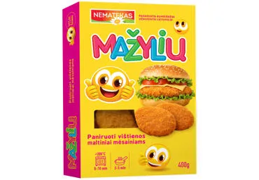 MAŽYLIŲ vištienos maltiniai mėsainiams džiūvesėliuose, 400 g