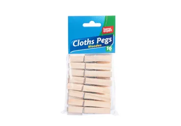 Mediniai skalbinių segtukai HOME EXPERT (16 vnt.), 16 vnt.