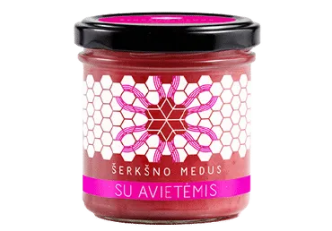 Medus su avietėmis, 200 g