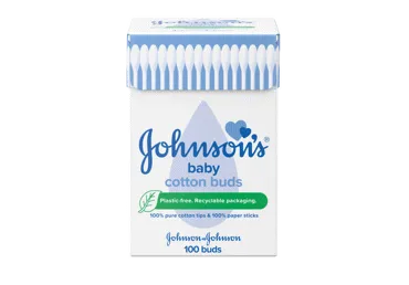 Medvilniniai ausų krapštukai JOHNSON'S BABY, 100 vnt., 100 vnt.