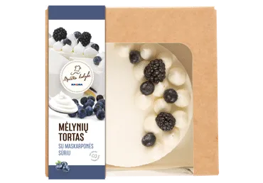 Mėlynių tortas su maskarponės sūriu, mažas, 1 kg