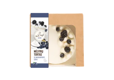 Mėlynių tortas su maskarponės sūriu, vidutinis, 1 kg
