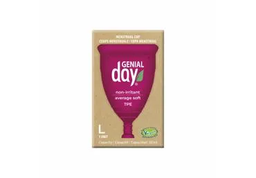 Menstruacinė taurelė iš medicininio TPE GENIAL DAY, L, 1 vnt.