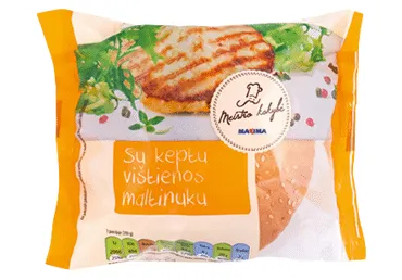 Mėsainis su keptu vištienos maltinuku, 200 g