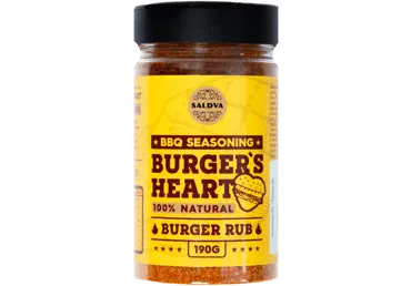 Mėsainių maltinių prieskonių mišinys BBQ BURGER'S HEART, 190 g
