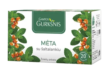 Mėtų su šaltalankiais arbata GAMTOS GURKŠNIS, 20 vnt.