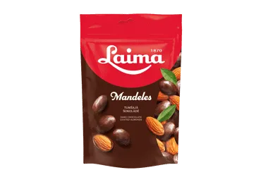 Migdolai LAIMA juodajame šokolade, 140 g