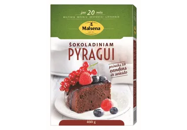 Milt. mišinys MALSENA šokoladiniam pyragui su glazūra kepti, 460 g