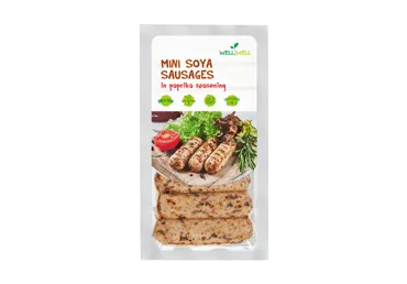 Mini sojų dešrelės su paprikomis WELL WELL, 180 g