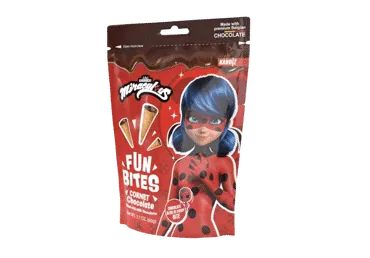 Mini vafliniai rageliai MIRACULOUS LADYBUG FUN BITES, 60 g