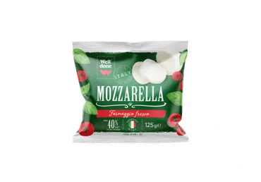 Mocarela WELL DONE, 40 %, 125 g.