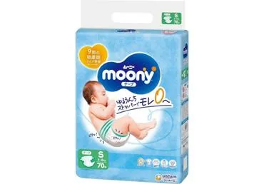 MOONY sauskelnės AIRFIT, S, 70 vnt., 4-8 kg, 13830