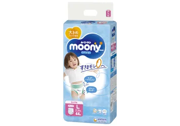 MOONY sauskelnės-kelnaitės mergaitėms Airfit L 9-14kg 44 vnt.
