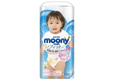 MOONY sauskelnės-kelnaitės mergaitėms Airfit XL 12-22kg 38 vnt.