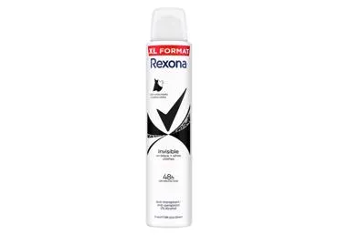 Moteriškas purškiamasis dezodorantas REXONA INVISIBLE ON B&W, 200 ml