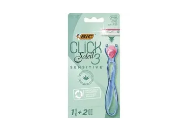 Moteriškas sisteminis skustuvas BIC CLICK3SOL.SENS., 2 galv., 1 vnt.