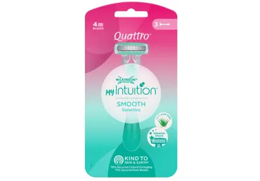 Moteriški vienkartiniai skustuvai WILKINSON QUATTRO, 3 vnt., 3 vnt.