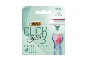 Moteriško skustuvo galvutės BIC CLICK3SOLEIL SENSIT., 4 vnt., 4 vnt.
