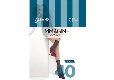 Moteriškos kojinaitės IMMAGINE Italiana Alba40(2p), universalus,nero,TI,6