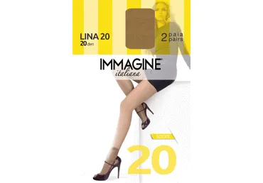 Moteriškos kojinaitės IMMAGINE Italiana Lina20(2p.), universalus,nero