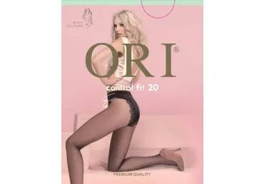 Moteriškos pėdkelnės ORI CONTROL FIT 20 den, 2 dydis, nero