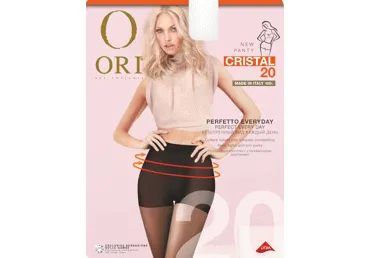 Moteriškos pėdkelnės ORI Cristal20, 2,nero