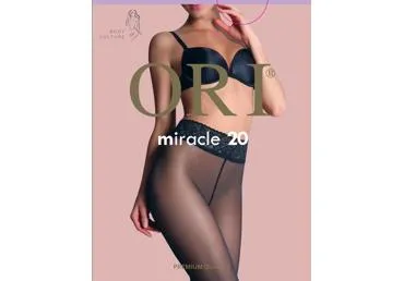 Moteriškos pėdkelnės ORI MIRACLE 20 den, 5 dydis, nero