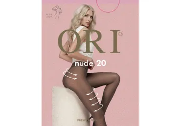 Moteriškos pėdkelnės ORI NUDE 20 den, 4 dydis, nero