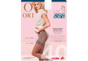 Moteriškos pėdkelnės ORI POWER SLIM 40, NERO, 5 d., 1 vnt.