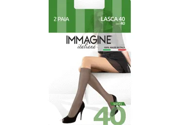 Moteriškos puskojinės IMMAGINE Italiana Lasca40(2p), universalus,nero,TI,6