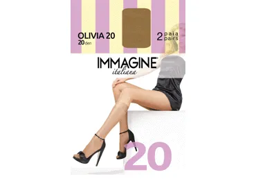 Moteriškos puskojinės IMMAGINE Italiana Olivia20(2p.), universalus,visone
