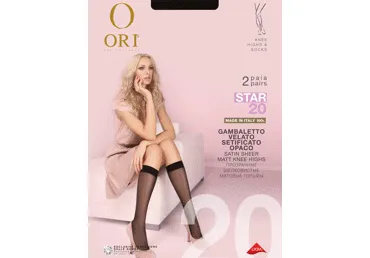 Moteriškos puskojinės ORI Star20(2p), universalus,neut,TI,6