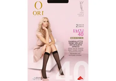 Moteriškos puskojinės ORI Star40(2p), un,neut,TI,6