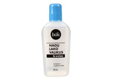 Nagų lako valiklis be acetono BŪK, 80ml