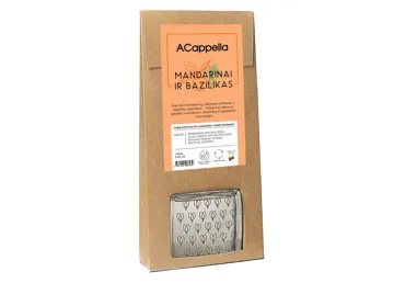 Namų kvapas su lazdelėmis ACAPPELLA MANDARINAI IR BAZILIKAS, 100 ml
