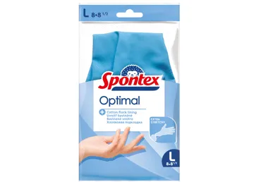 Natūral. latekso pirštinės(L) Spontex, 1 vnt.