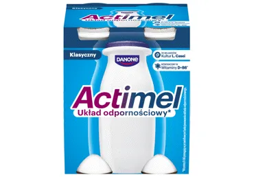 Natūralus saldintas jogurtinis gėrimas ACTIMEL su L. casei, vitaminais B6 ir D, 4 x 100 g, 1,5 % rieb., 400 g