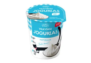 Natūralus VILKYŠKIŲ jogurtas VILVI, 6 % rieb., 350 g