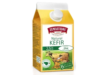 Natūralus ŽEMAITIJOS kefyras, 2,5 % rieb., 500 g