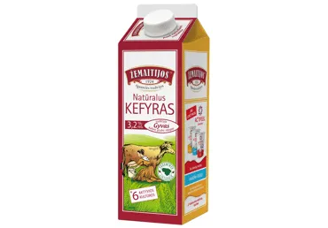 Natūralus ŽEMAITIJOS kefyras, 3,2 % rieb., 900 g