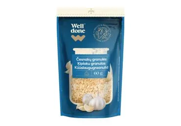 NAUJA! Česnakų granulės WELL DONE, 60 g, 60 g