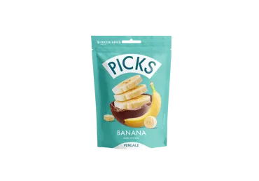 NAUJA! Liofilizuoti bananiniai saldainiai PICKS, 90 g