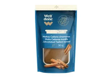 NAUJA! Maltas cinamonas WELL DONE, 50 g, 50 g