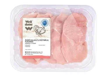NAUJA! Švieži kalakutų krūtinėlių pjausniai WELL DONE, 400 g