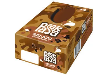 NAUJA! Valg. griet. šokoladiniai ledai PASAKA GELATO, 4x64 g, 256 g