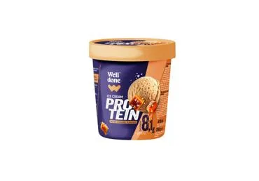 NAUJA! Valg. ledai WELL DONE, sūd.karam. skonio su baltymais, 250 g