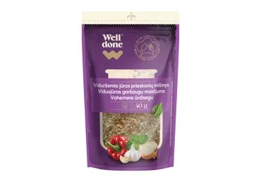 NAUJA! Viduržemio jūros prieskonių mišinys WELL DONE, 40 g, 40 g